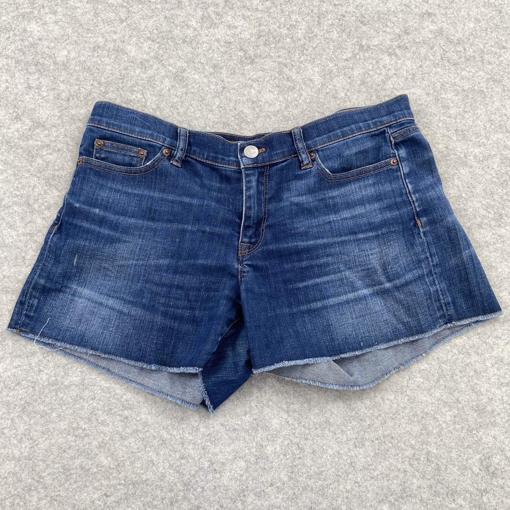 J Crew Denim Shorts Womens 29 (34x4) Blue Indigo Cutoff Stretch Casual Summer